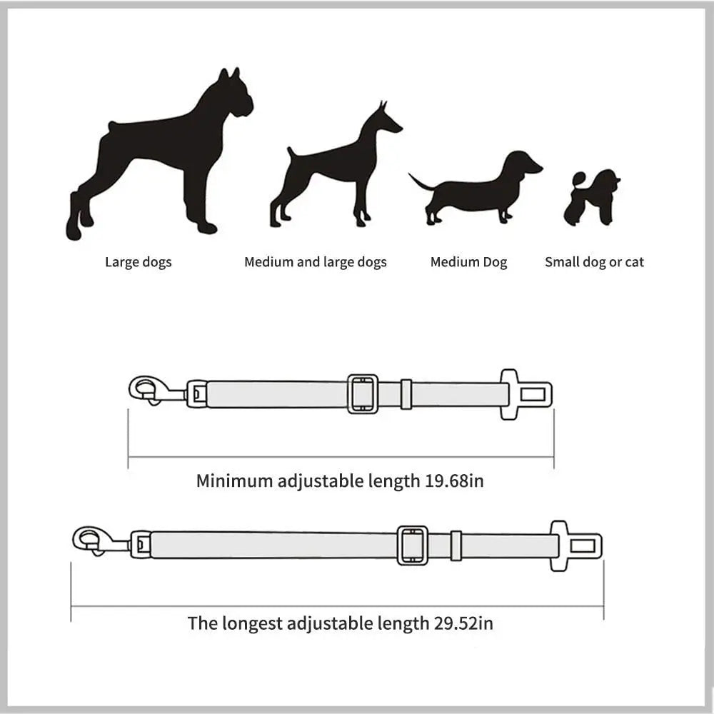 RoadSafe™ Adjustable Dog Car Seat Belt