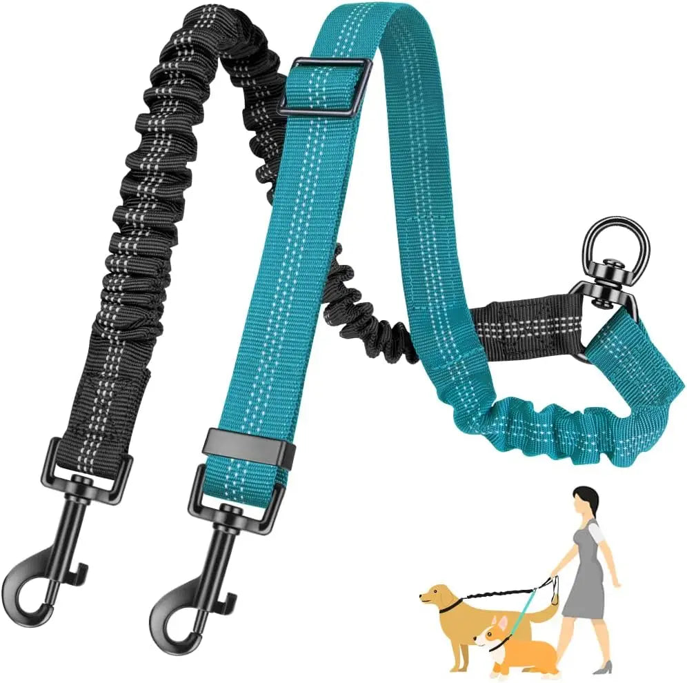 TwinWalk™ Manual Shock-Absorbing Dual Dog Leash Coupler