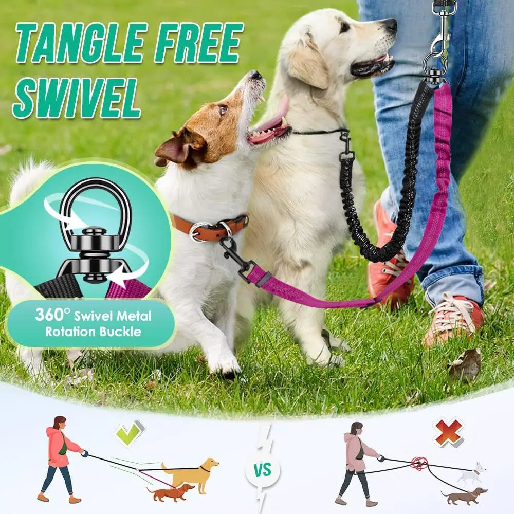 TwinWalk™ Manual Shock-Absorbing Dual Dog Leash Coupler