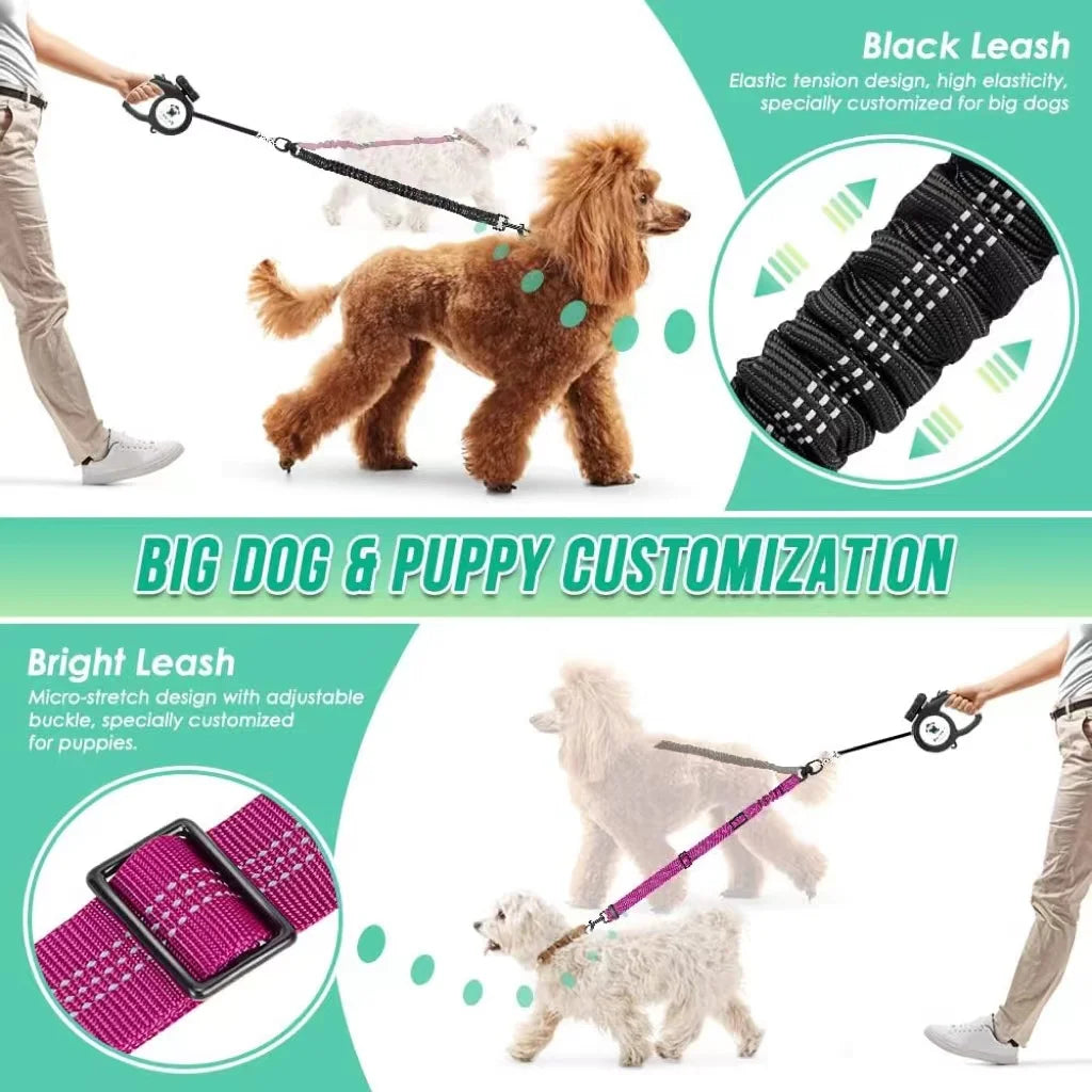 TwinWalk™ Manual Shock-Absorbing Dual Dog Leash Coupler