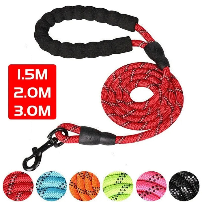 StrongWalk™ Reflective Heavy-Duty Manual Dog Leash